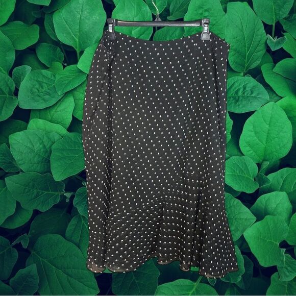 5 for $25🔥Avenue Embroidered Polka Dot Black Skirt Size 18 - Picture 2 of 6